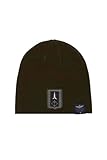 Aeronautica Militare Cappello CU036 Cuffia in Maglia Verde Militare Berretto Toque con Patch Frecce Tricolori Taglia L