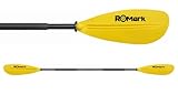 ROMARK Pagaia Doppia Kayak 222cm Pagaia SUP Alluminio per Canoa, Kayak,Gonfiabile, SUP Barche Gommone, Pagaia Doppia Canoa