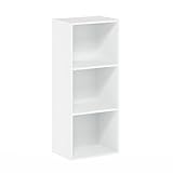 Furinno 11003 Librerie, Legno, Bianco, 3 scomparti