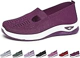 Scarpe Ortopediche Leggere Leggero Donna Sneakers Donna Respirabile Senza Lacci Scarpe Basculanti Camminare Running Scarpe da Ginnastica Donna 2024 Colore Solido Air Cuscino Scarpe Traspiranti Estive