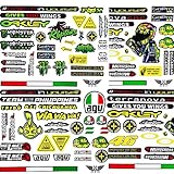 3 Fogli Adesivi per Moto Adesivo Auto Tuning Sponsor Scooter Impermeabili in Vinile Kit Stickers Modelli per Moto da Cross Adesivi per Kit Moto per Moto, Caschi, Motociclette, Skateboard(E)