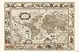 Poster Mappa Antico del Mondo, 61x91,5 cm