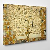 Quadro su Tela Canvas - INTELAIATO - Pronto da Appendere - L Albero della Vita - Gustav Klimt - Cultura Arte - Art Nouveau Stile Liberty - 50x70cm - Senza Cornice - (cod.199)