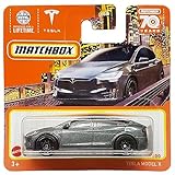 Matchbox - Tesla Model X - MBX 90/100 - HLC74 - Short Card - Grigio metallizzato - 70 anni - Superfast Lesney - Mattel 2023-1:64