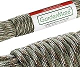 GardenMate Paracord 550 Corda di Nylon per Uso Esterno – Disponibile in DIVERSI COLORI – Lunghezza 31 m Spessore 4 mm – Corda Kernmantel Composta da 7 Fili di Nylon Resistente agli Strappi