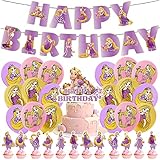 principessa Palloncini di Compleanno 32 PCS principessa Decorazioni di Compleanno principessa Tema Festa Compleanno Striscioni di Buon Decorazione per Torta Palloncino per Bambini Feste di Forniture