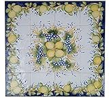 MATTONELLE RIVESTIMENTO/PIASTRELLE DIPINTE A MANO (6 PEZZI) CERAMICA ARTISTICA DI VIETRI - MAIOLICA - MISURE PANNELLO: LUNGHEZZA CM. 60, LARGHEZZA CM. 40; MATTONELLA CM. 20X20.