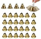 30 Pcs Campanelli in Bronzo Piccoli Vintage,Campanellini Natalizi, Vintage Piccola Campana, Per Fare Campanelli Eolici,Decorazioni Natalizie,Campane per mucche natalizie vintage (38 mm)