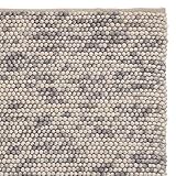 URBANARA Tappeto passatoia Ravi – grigio mélange 70 x 180 cm 80% lana – 20% cotone tappeto soggiorno tappeto tappeto di lana tessuto a mano con finitura e moderna struttura ruvida