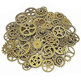 LolliBeads (TM) - Set di ingranaggi di orologi, in metallo anticato, stile steampunk, Bronze-80pcs