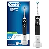 Spazzolino Elettrico Ricaricabile Braun Oral-B Vitality 100 CrossAction Nero con 1 Manico 1 Testina