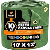 Xpose Safety Telone in tela di canapa – 10 x 12 ’ – Tela cerata cerata per campeggio, tenda a baldacchino, rimorchio, macchinario, copertura attrezzature