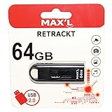 Cle usb retrackt 64gb max l 2.0 Maxell MAXL854140