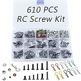 610PCS Kit universale di strumenti a vite per parti di auto RC Assortimento di viti, Elementi di fissaggio hardware per Traxxas Axial Redcat Arrma HPI SCX10 Losi 1/8 1/10 1/12 1/16 Kit di viti RC