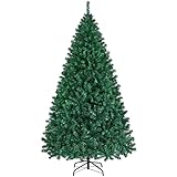 Yaheetech Albero di Natale 219 cm Artificiale Apertura Automatica Folto Realistico Innevato Supporto in Metallo Pieghevole Rami Decorazioni per Casa Negozio