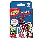 Mattel Games UNO - The Amazing Spiderman, l iconico gioco di carte per tutta la famiglia in un edizione speciale, giocattolo per bambini, 7+ anni, HXY08