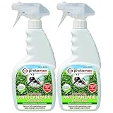 Insetticida ANTI ZANZARE Pronto Uso. Rispetta La Vegetazione, Non Macchia. Abbattente e Attivo Fino a 4 Settimane. Con Solvente a Basso Impatto Ambientale 500ml (2 Spray)