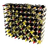 Cranville wine racks Classic pineta di 90 Bottiglie e zincato Metallo Vino Rack autoassemblaggio