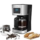 Cecotec Macchina Per Caffè Americano Coffee 66 Smart. 950 W, Programmabile 24H, Tecnologia Extemaroma, Funzione Autoclean, Finiture In Acciaio Inox, Schermo Lcd, Caraffa In Vetro Da 1,5 L