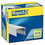 Rapid 24859800 Confezione 5000 Graffe a Filo, 24/6, Blu