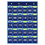 Cell Phone Pockets Chart - Phone Holder Chart, Classroom Hanging Pockets | Door Organizer Numbered Phone Sundries Chart Bag with Hooks, School Storage Organization for Phones, Calculators, Pens, Keys