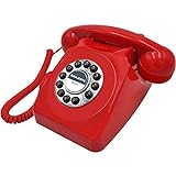 Majestic PHF MAX 253 - Telefono fisso vintage, rosso
