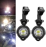 LITTOU KOLOME LED Faretti Supplementari per Moto ATV Trattore Carrello elevatore Barca Faretto Universale Faro Fendinebbia Luce di Esecuzione Lampada ausiliaria (2 Pz)