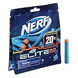 Nerf Confezione ricarica 20 dardi Nerf Elite 2.0 - Include 20 dardi Nerf Elite 2.0 ufficiali, compatibile con tutti i blaster Nerf Elite