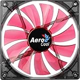 Aerocool Lighting Ventola da 140 mm a LED, Rosso