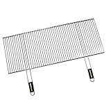 Cook in garden - Griglia Regolabile per Barbecue in Acciaio Cromato - Manici Soft Touch - Resistente alle Fiamme e Alte Temperature - 100 x 40 cm a 61 x 40 cm