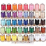 New brothread 40 Brother Colori poliestere filo di ricamo macchina 500M(550Y) / bobina Per Brother/Babylock/Janome/Singer/Pfaff ricami e cuciture macchina