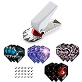 Hongyantech Flight Punch con Dart Flights Set e Shaft Lock Rondelle Set Darts Flight Punch - Slotmachine Voli Accessori Adult, Dartflights Punching Machine