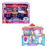 Mattel Disney Princess - Il Castello dei Due Mondi di Ariel, Set componibile Ispirato al Film, Mini Bambola e 1 Amico, 12 Accessori, 6 Aree Gioco e Piscina, Giocattolo per Bambini, 3+ Anni, HLW95