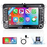 【2+64G】Android 13 Autoradio 2 din per VW Golf 5 6 T5 Polo Sharan Passat Tiguan con schermo 7  ,Podofo Wireless CarPlay Android Auto con Navi AHD Telecamera di guida FM/RDS,36/40/52 PIN Kabel WiFi/GPS