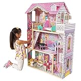 KidKraft Casa delle Bambole in Legno Annabelle con Accessori e Mobili inclusi, Casa a 3 Livelli di Gioco con Ascensore per Bambole 30cm, Giocattolo per Bambini 3+ Anni, 65934