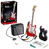 LEGO Ideas Fender Stratocaster, Chitarra Elettrica Fai da Te da Costruire, Idea Regalo Uomo o Donna Fan della Musica, Kit Modellismo per Adulti con Amplificatore Princeton Reverb 65 e Accessori 21329