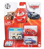 Mattel Disney Pixar Cars Mini Racers, Assortimento da 3 Macchinine, Giocattolo per Bambini 3+ anni, GKG01 (modelli /colori assortiti)