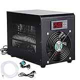 Refrigeratore per Acquario, 60L Refrigeratore d acqua Chiller Kit pompa Fish Tank Chiller Frutti di mare Attrezzature per la coltivazione di acqua dolce/salata Erbacce 220 V con pompa & tubo, ℃/℉