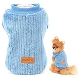 SMALLLEE_LUCKY_STORE Pet a coste in pile maglioni pullover felpa per cani di piccola taglia gatto cucciolo Yorkie Chihuahua caldo inverno vestiti