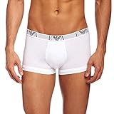 Emporio Armani Uomo 2-pack-Boxer Essential Monogram Boxer, Bianco, S