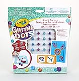 CRAYOLA Glitter Dots - Set Stencil Adesivi, per Giocare e Creare con Il Glitter Modellabile, attività Creativa e Idea Regalo, 04-0802