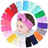 Jollybows 20pcs Fasce per Capelli In Nylon Turbante Fiocchi per Capelli Fascia per Capelli Accessori per Capelli Elastici per Bambini Neonati Neonati