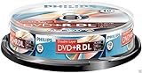 DVD+R DL Philips 8x vergini double layer, 10 pezzi