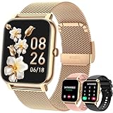 Smartwatch Donna Uomo Orologio Fitness: Bluetooth Chiamata Risposta Vivavoce Impermeabile Digitale Smart Watch Tracker Cardiofrequenzimetro Spo2 Sportivo Calorie Contapassi per Android ios Telefono