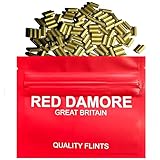 RED DAMORE 100 x Pietrine universali per accendino, pietre focaie, pietra focaia, compatibile con la maggior parte degli accendini - Oro