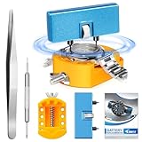 JOREST Sostituisci il kit batteria dell orologio, Apricassa per orologio Utilizzato per Aprire il coperchio dell orologio ruotando, Supporto per orologio, pinzette, Istruzioni per l uso