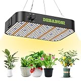 Lampada per piante LED 1000W, Lampada di crescita LED dimmerabile Lampada per piante a spettro completo con funzione di catena Dasiy IR e UV, per la coltivazione di ortaggi e fiori in serra e in casa