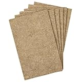 La Cordeline Set di 6 tappeti lettiera canapa naturale, 25 x 40 cm, 1000 g/m², fondo gabbia per roditori, conigli, criceti, ecc