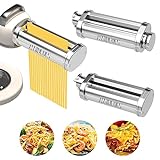 Accessorio per pasta per robot da cucina Kenwood KVC/KVL, accessorio per sfoglia pasta 3 in 1, accessorio per pasta in acciaio inossidabile per Kenwood, con rullo per sfoglia, tavolo per spaghetti