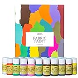 Pittura per Tessuti Permanenti e Lavabile Nazca Colors – 24 Colori x 30ml – Vernice Acrilici per Stoffa e Pelle Ideale Per Dipingere Vestiti, Scarpe, Jeans, Borse – Buona Copertura